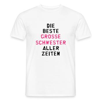 Kleine Schwester / Schwesterchen / Sis / Bruder - Männer T-Shirt - Weiß - Vorne - AI Model Male 178 dark (178cm)