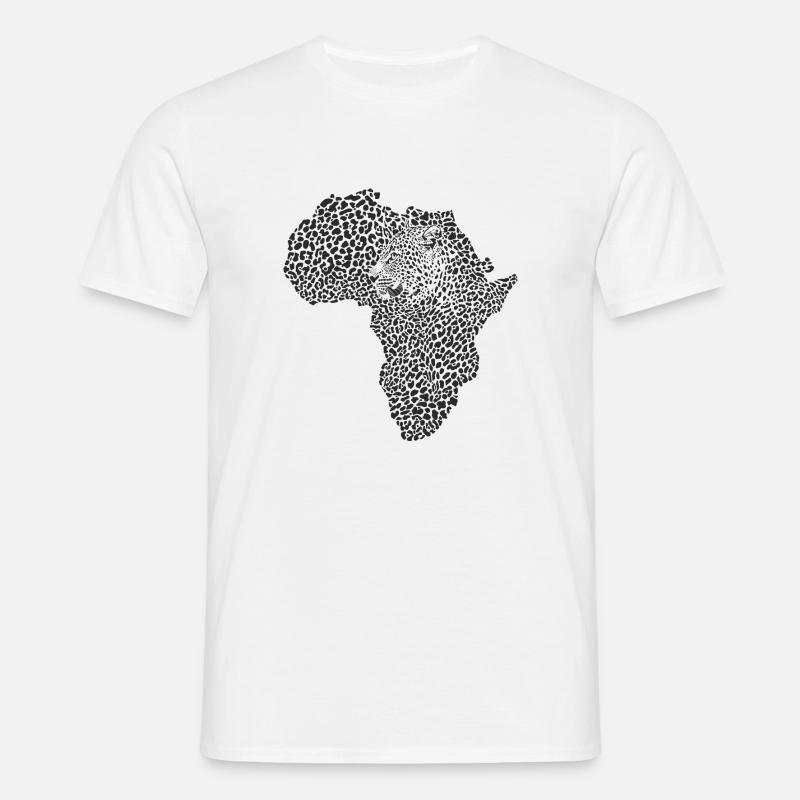 Afrika map leopard - Männer T-Shirt - Weiß