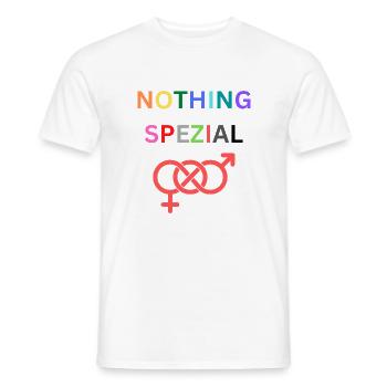 Nothing Spezial Gender divers trans human Mensch - Männer T-Shirt - Weiß - Vorne - AI Model Male 178 dark (178cm)