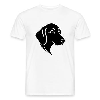 cute and fluffy Golden Retriever dog head - Men's T-Shirt - white - Front - AI Model Male 178 dark (178cm)