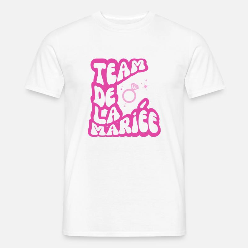 Team Bride pink - Brautgeschenk - Männer T-Shirt - Weiß