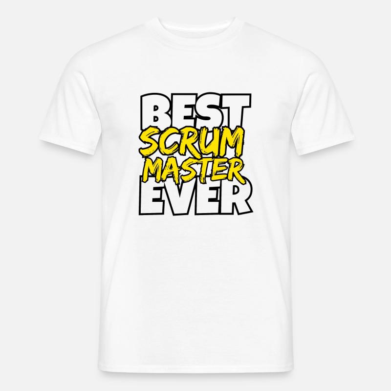 Bester Scrum Master aller Zeiten - Männer T-Shirt - Weiß