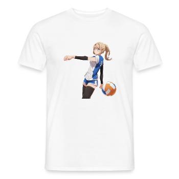 Manga Volleyball - Männer T-Shirt - Weiß - Vorne - AI Model Male 178 dark (178cm)