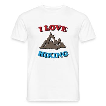 I love hiking - T-shirt homme - blanc - Devant - AI Model Male 178 dark (178cm)
