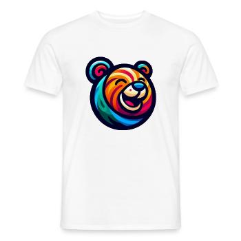 Funny Bear - Men's T-Shirt - white - Front - AI Model Male 178 dark (178cm)