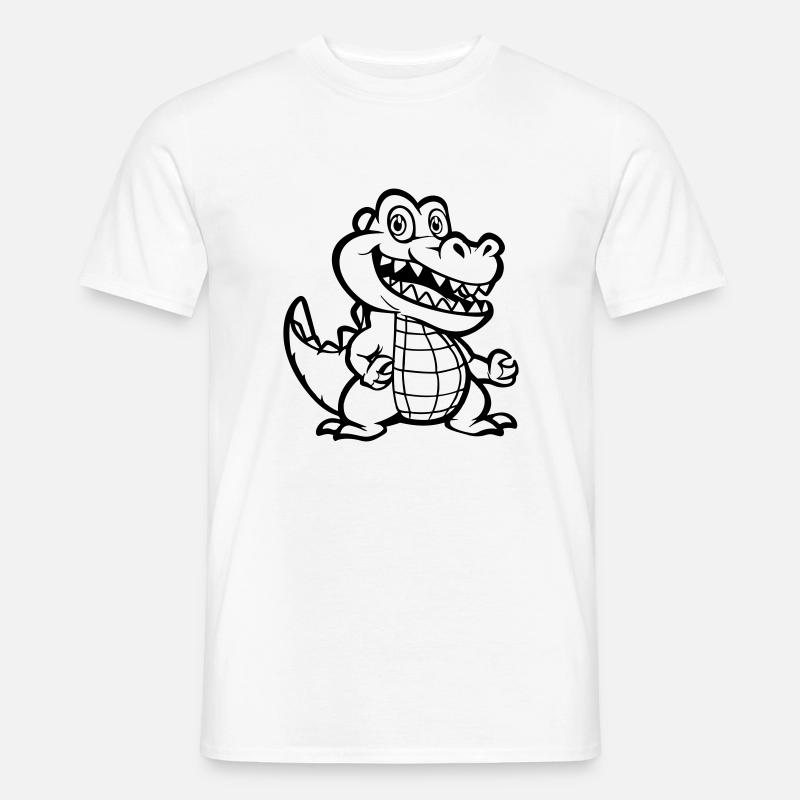 krokodil tier comic - Männer T-Shirt - Weiß