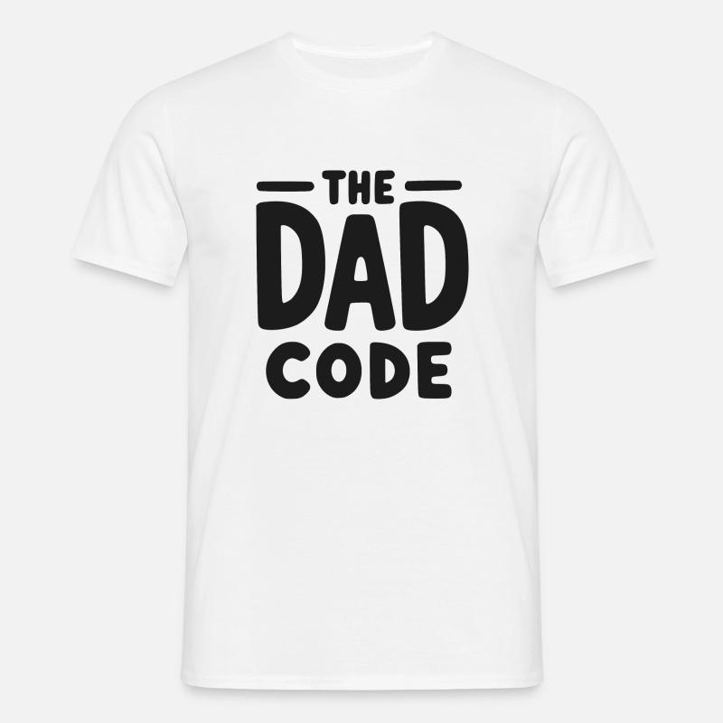Der Papa-Code - Männer T-Shirt - Weiß