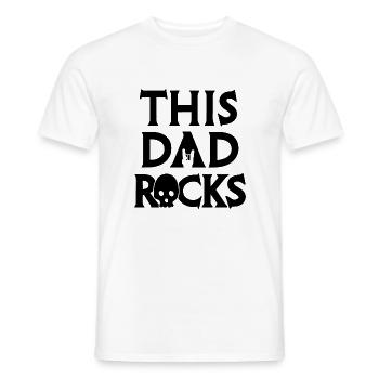 Papa rock - T-shirt homme - blanc - Devant - AI Model Male 178 dark (178cm)
