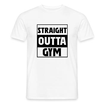 Straight Outta Gym - Männer T-Shirt - Weiß - Vorne - AI Model Male 178 dark (178cm)