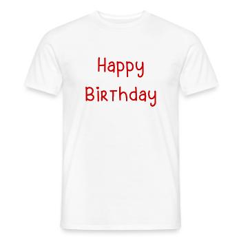 ALLES GUTE ZUM GEBURTSTAG. ALLES GUTE ZUM GEBURTSTAG. JAHRESTAG. - Männer T-Shirt - Weiß - Vorne - AI Model Male 178 dark (178cm)