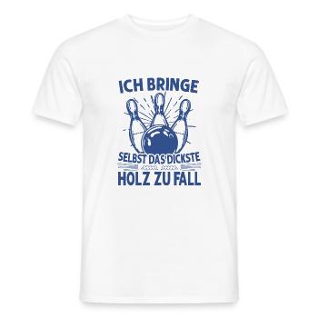 Kegeln Holz Pin Kugel Kegelverein, Kegel Kegler - Männer T-Shirt - Weiß - Vorne - AI Model Male 178 dark (178cm)