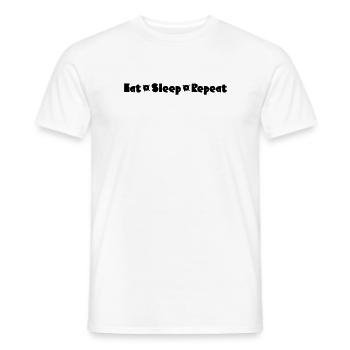 Eat Sleep Repeat - Männer T-Shirt - Weiß - Vorne - AI Model Male 178 dark (178cm)