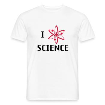 i heart science - Men's T-Shirt - white - Front - AI Model Male 178 dark (178cm)
