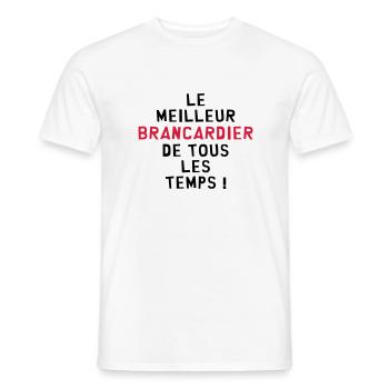 Brancardier / Ambulancier / Ambulance / Hôpital - T-shirt homme - blanc - Devant - AI Model Male 178 dark (178cm)