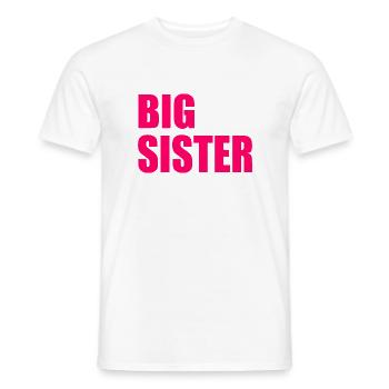 Big sister - T-shirt homme - blanc - Devant - AI Model Male 178 dark (178cm)