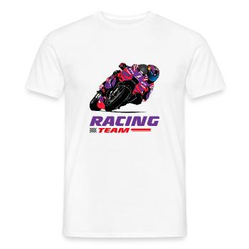 Motorcycle Racing - Superbike - Men's T-Shirt - white - Front - AI Model Male 178 dark (178cm)
