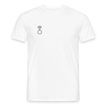 Ring with diamond - Men's T-Shirt - white - Front - AI Model Male 178 dark (178cm)