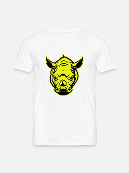 Rhino Head Portrait Icon - Men's T-Shirt - white