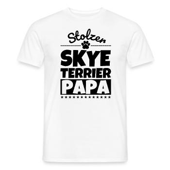 Skye Terrier lustig Herrchen Hund - Männer T-Shirt - Weiß - Vorne - AI Model Male 178 dark (178cm)