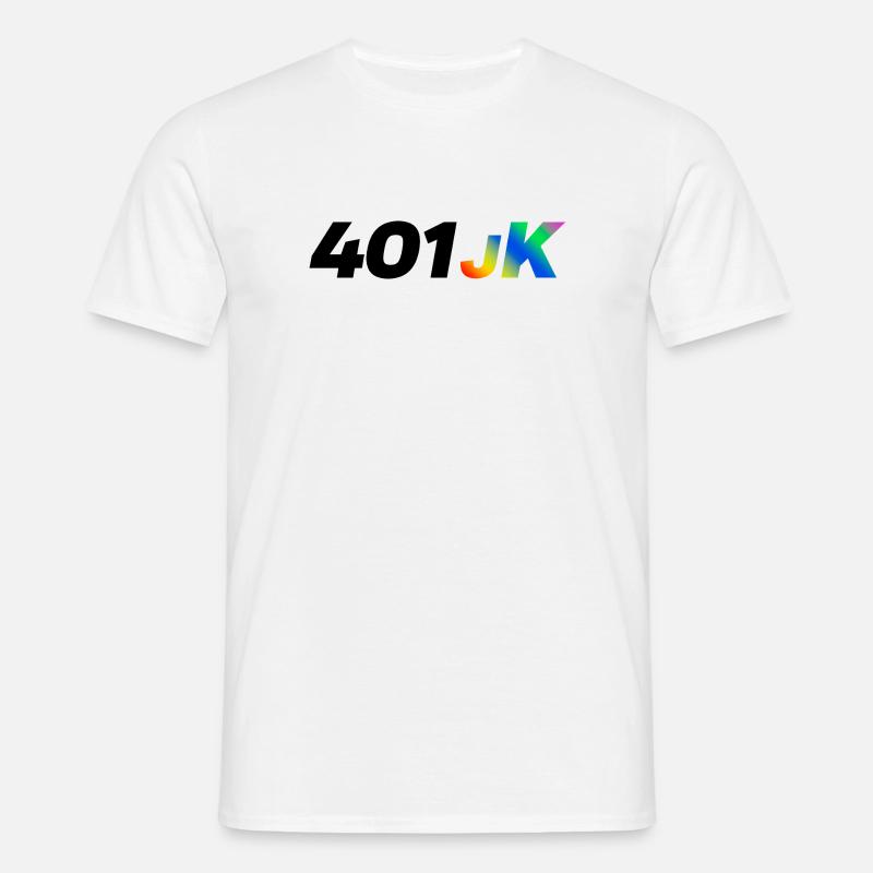 401JK Regenbogen Gradient - Männer T-Shirt - Weiß