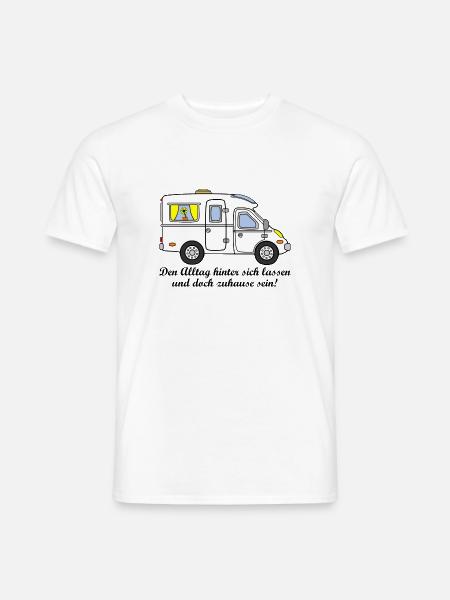 Wohnmobil Teilintegriert mit Spruch - Männer T-Shirt - Weiß