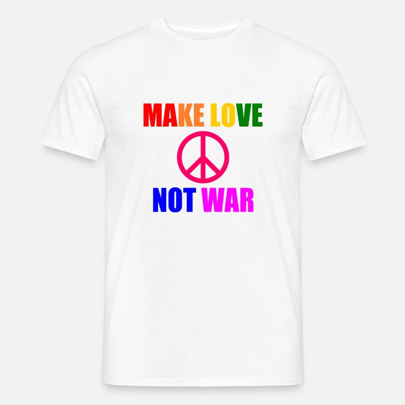 Make love not war - Männer T-Shirt - Weiß