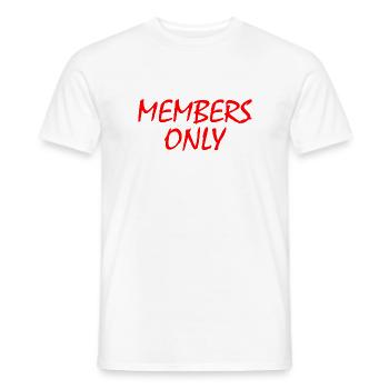 members only - Men's T-Shirt - white - Front - AI Model Male 178 dark (178cm)