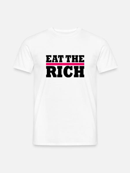 Eat the rich - Männer T-Shirt - Weiß
