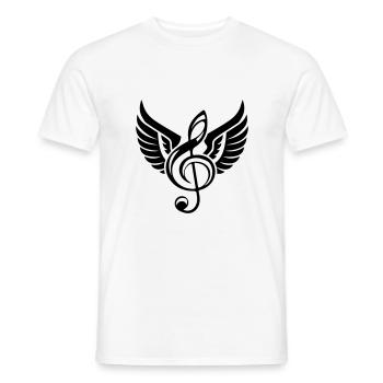 Clef Wings Symbol - Men's T-Shirt - white - Front - AI Model Male 178 dark (178cm)