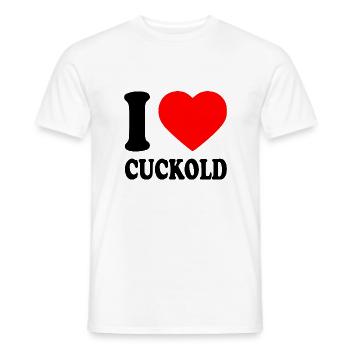 I love cuckold - T-shirt homme - blanc - Devant - AI Model Male 178 dark (178cm)