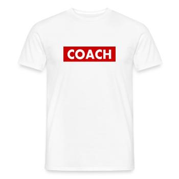 Coach - T-shirt homme - blanc - Devant - AI Model Male 178 dark (178cm)