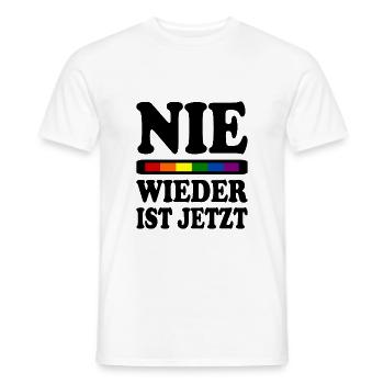 Nie wieder ist jetzt - Männer T-Shirt - Weiß - Vorne - AI Model Male 178 dark (178cm)