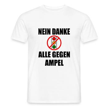 ampel nein danke - Männer T-Shirt - Weiß - Vorne - AI Model Male 178 dark (178cm)