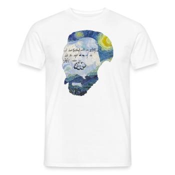 Van Gogh Dream Stars Graphic - Men's T-Shirt - white - Front - AI Model Male 178 dark (178cm)