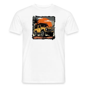 Defender Offroad 4x4 Best-seller Off-Road Landy - T-shirt homme - blanc - Devant - AI Model Male 178 dark (178cm)