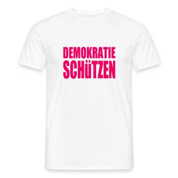 demokratie schützen - Männer T-Shirt - Weiß - Vorne - AI Model Male 178 dark (178cm)
