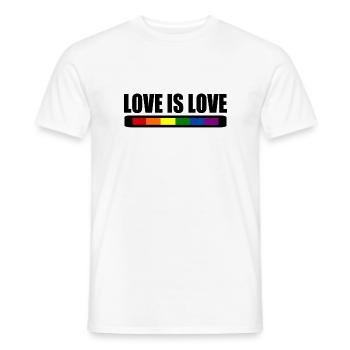 Love is love - Men's T-Shirt - white - Front - AI Model Male 178 dark (178cm)