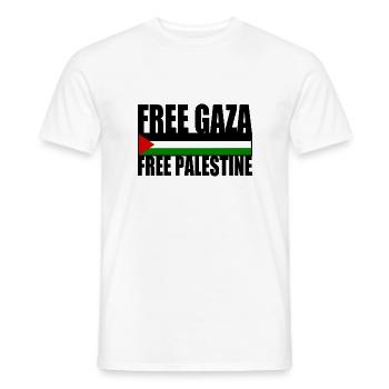 Free gaza free palestine - Männer T-Shirt - Weiß - Vorne - AI Model Male 178 dark (178cm)