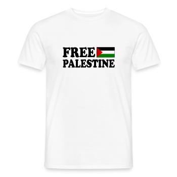 Free palestine - Männer T-Shirt - Weiß - Vorne - AI Model Male 178 dark (178cm)
