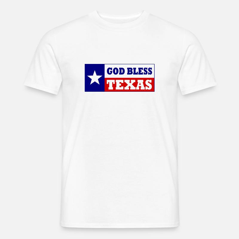God bless texas - Männer T-Shirt - Weiß