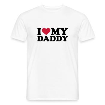I love my Daddy - Men's T-Shirt - white - Front - AI Model Male 178 dark (178cm)