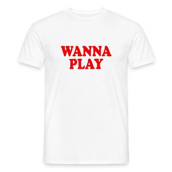 Wanna play - T-shirt homme - blanc - Devant - AI Model Male 178 dark (178cm)