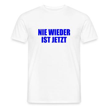 Nie wieder ist jetzt - Männer T-Shirt - Weiß - Vorne - AI Model Male 178 dark (178cm)