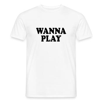 Wanna play - T-shirt homme - blanc - Devant - AI Model Male 178 dark (178cm)