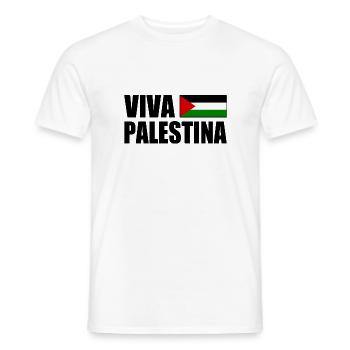 Viva palestina - Men's T-Shirt - white - Front - AI Model Male 178 dark (178cm)