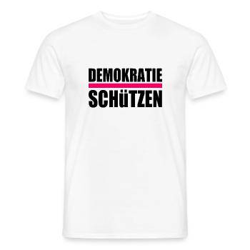 Demokratie schützen - Männer T-Shirt - Weiß - Vorne - AI Model Male 178 dark (178cm)