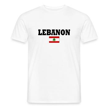 Lebanon - Men's T-Shirt - white - Front - AI Model Male 178 dark (178cm)