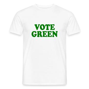 Vote green - T-shirt homme - blanc - Devant - AI Model Male 178 dark (178cm)