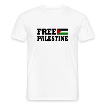 Free palestine - Männer T-Shirt - Weiß - Vorne - AI Model Male 178 dark (178cm)