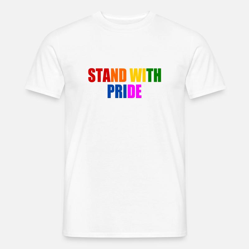 stand with pride - Männer T-Shirt - Weiß